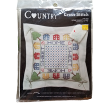 Country Cross Stitch Kit HOME SWEET HOME Cottage Farmhouse Shabby 14" x 14" - $29.94