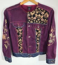 Express Women&#39;s Purple Jean Jacket Size Large L - £8.81 GBP