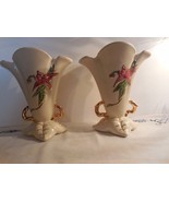2 Hull Pottery Co. Woodland  24K Gold trimmed 7 1/4&quot; Vases (W7) - Pre-1950 - €149,43 EUR