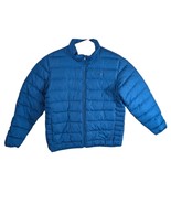Lands End Down Puffer Jacket Mens Size Large Blue Feathers Full Zip 600 ... - $108.62 CAD