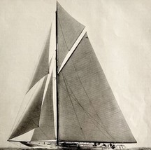 The Resolute Sail Boat 1930 America&#39;s Cup Race Of 1920 Nautical Print DWU5 - £23.59 GBP