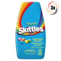 3x Bottles Skittles Tropical Flavor Liquid Water Enhancer | Sugar Free | 1.62oz - $18.12