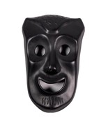 Black Ceramic Face Mask 9&quot; Tall Vintage - $24.74