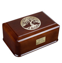 Tree of Life Wooden Cremation urn for Adult cremation Human Ashes Casket - £128.92 GBP+