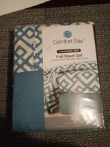 Comfort Bay Full Sheet Set- Designer Print and Solid Fitted Sheet - Soft(ZZ70) - £13.82 GBP