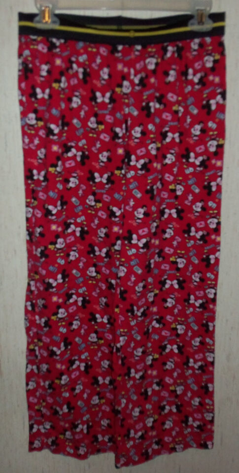 EXCELLENT WOMENS Disney cuties Minnie &amp; Mickey Mouse KNIT PAJAMA PANTS  ... - $18.65