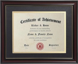  8.5x11 Diploma Frames with Classic Cherry Wood 8.5x11 Inch or 11x14  - £44.02 GBP