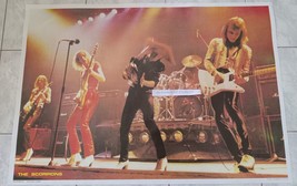THE SCORPIONS VINTAGE LIVE SHOT ON STAGE 21 1/2 X 30 3/4 INCHES POSTER!!... - $43.10 CAD
