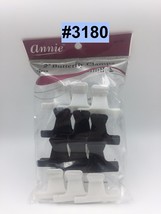 Annie 2&quot; Butterfly Clamps Clips Pins Hair Accessories Black &amp; White 12 Pcs #3180 - £1.91 GBP