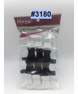 ANNIE 2&quot; BUTTERFLY CLAMPS CLIPS PINS HAIR ACCESSORIES BLACK &amp; WHITE 12 P... - $44.80 MXN
