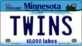 Twins Minnesota Novelty Mini Metal License Plate Tag - £11.71 GBP