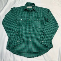 Vintage Gander Mountain Quiet+ Green Black Flannel Shirt Men’s S USA Made - $546.73 MXN