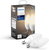 Philips Hue White 2-Pack Led Smart Candle, Bluetooth And Zigbee Compatib... - $42.97