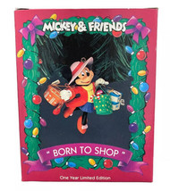 Enesco Disney Mickey &amp; Friends Minnie Born To Shop Christmas Ornament - £16.07 GBP