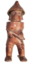Nayarit Warrior Terracotta Figure 16.5 In Clay Pot Warrior Ancient Rare Décor - £399.66 GBP