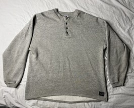 Vintage Russell Athletic Sweatshirt Men’s XL Gray 1/4 Button Pullover US... - $25.00