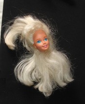 Barbie doll head parts platinum blond Mattel vintage 1975 blue eyes bangs - $8.99