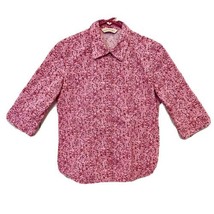 Copper Key Vintage 90s Womens L Pink Oriental Floral Semi Fitted Button Up Shirt - £15.62 GBP