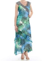 Calvin Klein Womens Ombre Ruffle Maxi Dress Size 2 Color Multicolor - £105.89 GBP