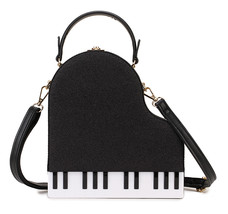 Fashion Piano Style Ladies B Shape Handbag Shoulder Bag Party Purses Fem... - £58.87 GBP