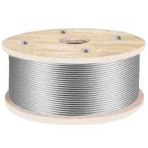 VEVOR 316 Steel Cable 3/16&quot;x500 ft 1x19 Strands 4700lbs Breaking Strength - $160.34 CAD