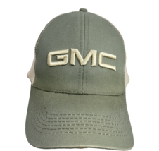 GMC General Motor Company Baseball Hat Cap Mesh Back Adjustable Green Beige - £21.15 GBP