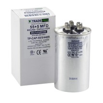 TradePro 55/5 MFD 370/440 Volt Round Dual Run Capacitor - $29.35