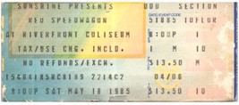 Vtg REO Speedwagon Concert Ticket Stub May 18 1985 Cincinnati Ohio - £19.46 GBP