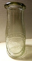 Dairy Milk Bottle by Heritage Company 1/2 Pint Clear Glass Since 1810 Bu... - $11.88
