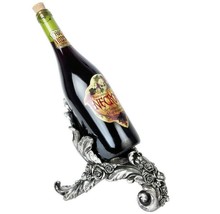 Alchemy Gothic Silver Rose Wine Bottle Holder Stand Display Resin Gift SA14 NEW - £33.73 GBP