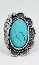 Vicki Orr Vintage Navajo Sterling Silver &amp; Kingman Turquoise Ring. - £176.20 GBP