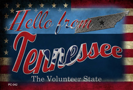 Hello From Tennessee Novelty Metal Postcard - £12.74 GBP
