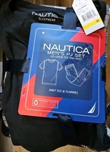 Men&#39;s NAUTICA Short Sleeve Shirt &amp; Flannel Pant Sleepwear Set Size M NWT... - $556.78 MXN