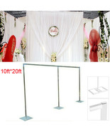 3 M X 6 M Iron Backdrop Support Stand Curtain Frame For Wedding Backdrop... - £155.20 GBP