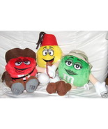 M&amp;M&#39;s Toy Plush Characters set of 3 from Adventures of Indiana Jones - 8... - $399.76 MXN