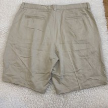 Tommy Bahama Silk Shorts Mens Size 38 Beige Flat Front 10.5” Inseam - £13.89 GBP