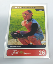 2002 Just Minors Joe Mauer Justifiable Baseball Rook Justifiable 5 Baseball Card - £0.79 GBP