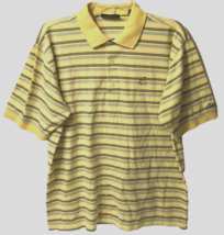 $9.99 Masters Collection Blue Yellow Stripes Cotton Golf Augusta Polo Shirt M - $14.41