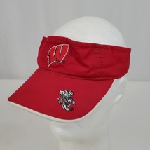 Starter Wisconsin Badgers Visor Hat Adjustable Embroidered Logo Lettering Bucky - £12.73 GBP