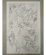 9 Page Lot Brian Denham Lady Death Comic Book Storyboard Art Chaos Comics - £46.66 GBP