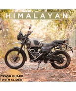 For Royal Enfield HIMALAYAN BS6 (2021-22) CRASH GUARD WITH SLIDER SILVER - £149.39 GBP