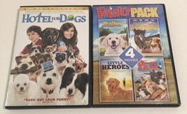 Hotel For Dogs Bailey Little Heroes &amp; More Lot 2 Dog Pet Themed Movies Dv Ds - £7.03 GBP