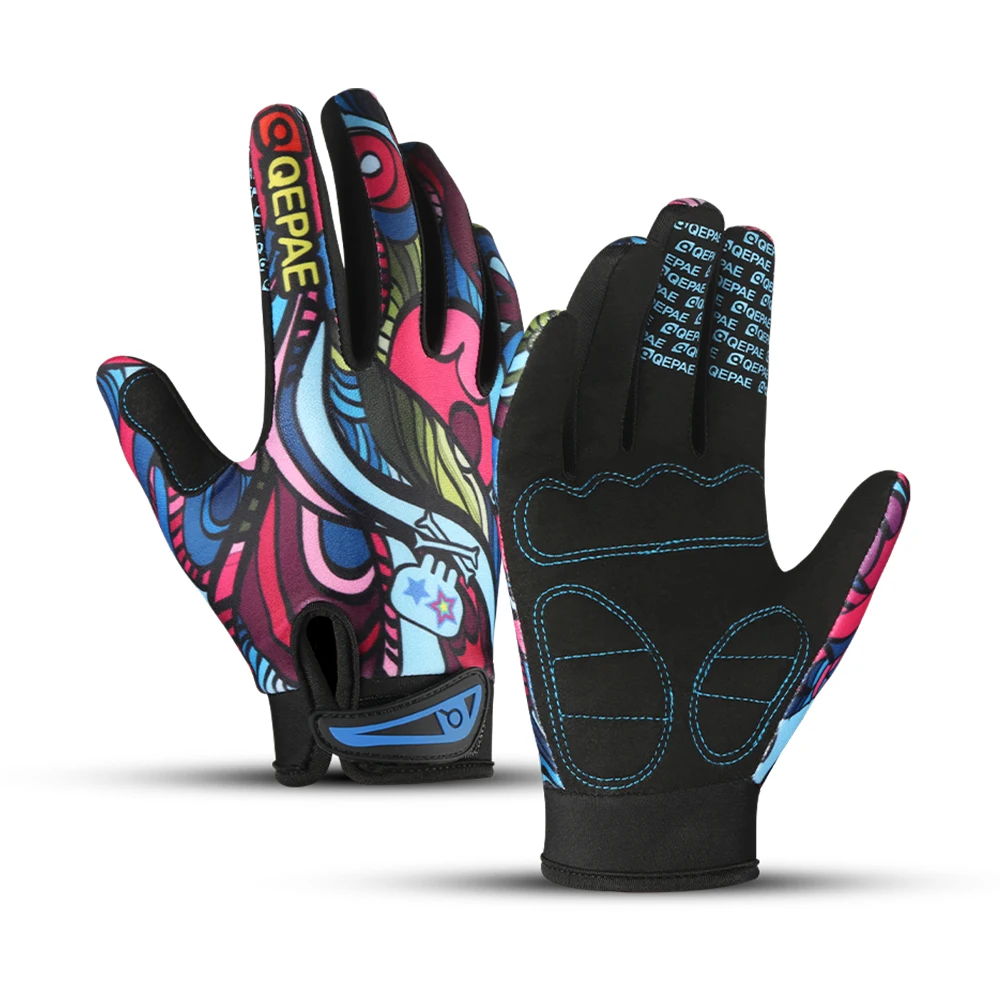 Wholesale Print Cycling Gloves Bike Bicycle  Full Finger Hi Gloves  GEL Winter G - £23.62 GBP