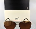 Brand New Authentic Mont Blanc Sunglasses MB 703S 32H Gold 61mm Polarize... - $188.09