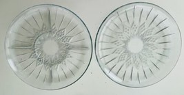 1950s Vintage Round Crystal Cut Glass Serving Trays - Set of 2 - £10.61 GBP