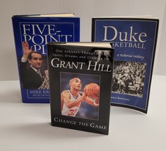 Lot of 3 Duke University Basketball Coach K Books - Five-Point Play Grant Hill - £15.61 GBP