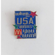 Vintage When The USA Wins You Win! McDonald&#39;s Employee Hat Pin - $8.42