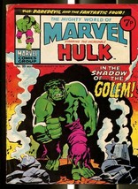Mighty World Of Marvel #99 1974-HULK-FANTASTIC FOUR-IRON MAN-KIRBY-UK Comic Fn - £28.45 GBP
