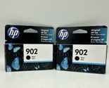 Lot of 2: HP 902 Black Ink Cartridge OfficeJet 6975 6968 6962 6958 6978 ... - £18.40 GBP