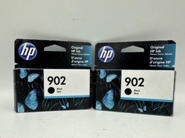Lot of 2: HP 902 Black Ink Cartridge OfficeJet 6975 6968 6962 6958 6978 ... - $22.88
